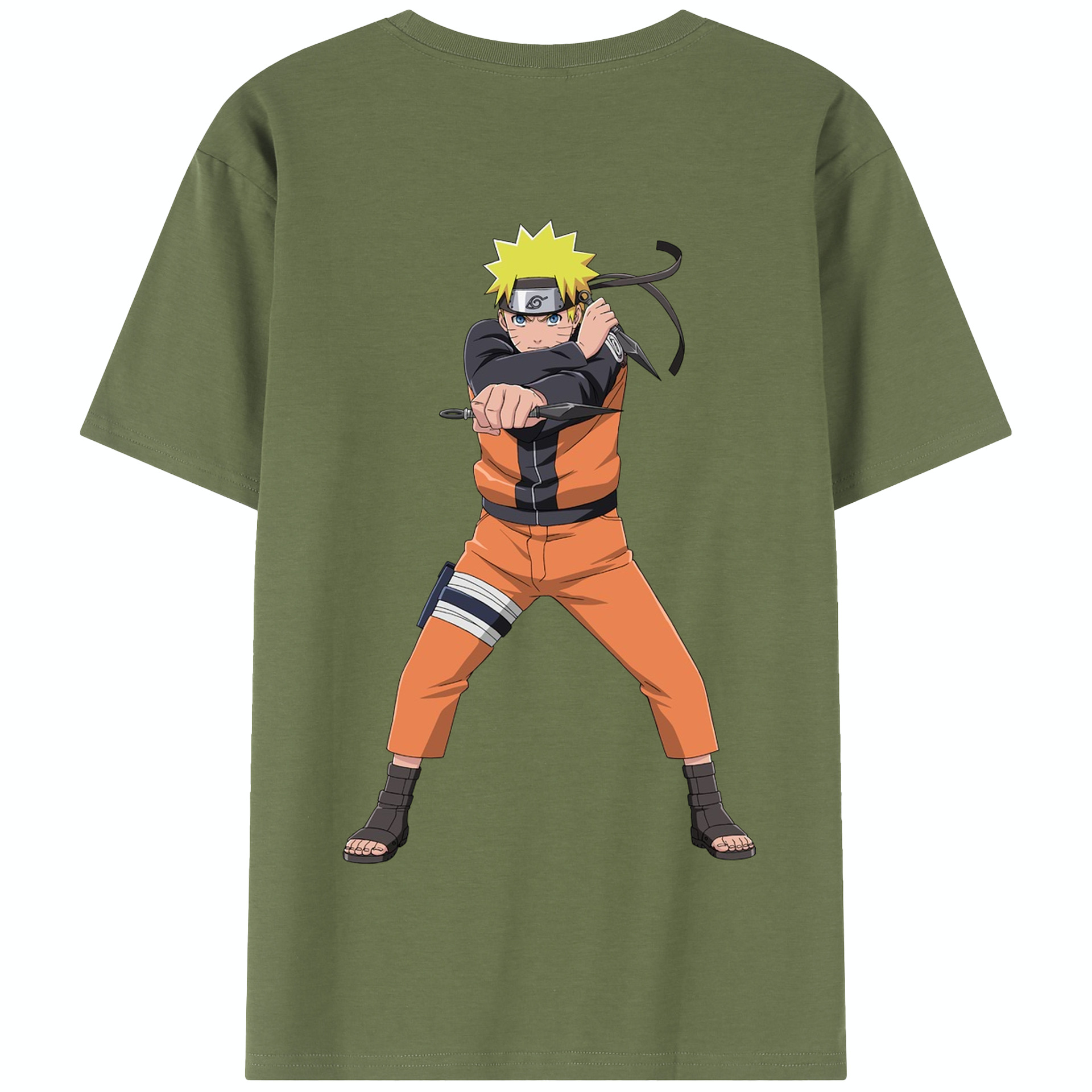 （画像用） NARUTO -ナルト- うずまき ナルト Uzumaki Naruto 綿100％半袖Tシャツ（背面プリント）